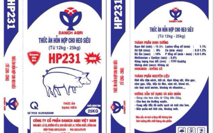 THỨC ĂN HỖM HỢP ĐẶC BIỆT CHO HEO SIÊU HP231 