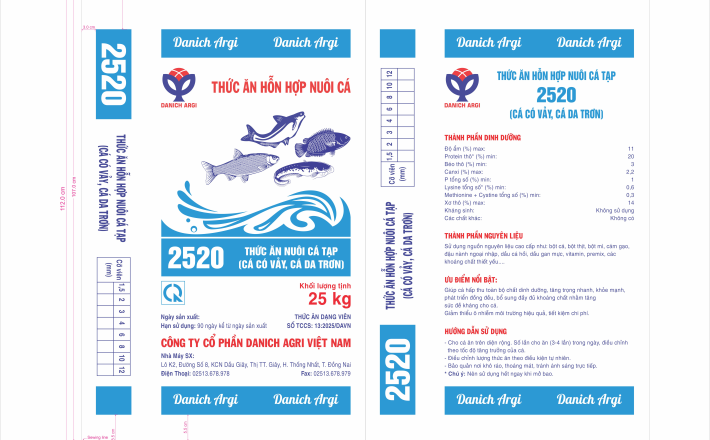 THỨC ĂN HỖN HỢP NUÔI CÁ 2520