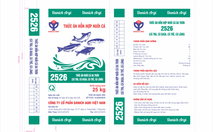 THỨC ĂN HỖN HỢP NUÔI CÁ 2526
