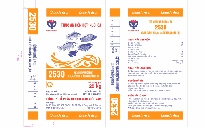 THỨC ĂN HỖN HỢP NUÔI CÁ 2530