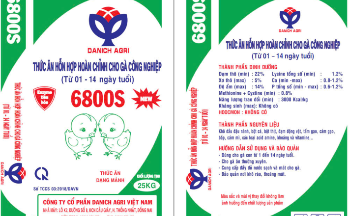 THỨC ĂN HỖN HỢP HOÀN CHỈNH CHO GÀ CÔNG NGHIỆP 