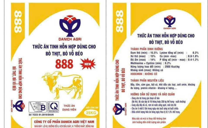 THỨC ĂN TINH HỖN HỢP DÙNG CHO BÒ THỊT 888 