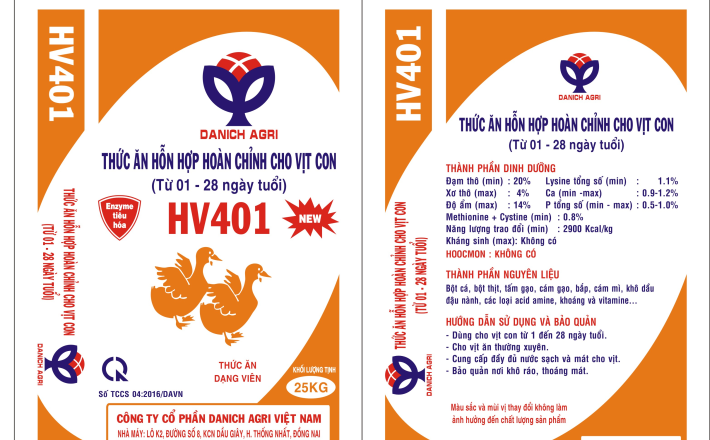 THỨC ĂN HỖN HỢP HOÀN CHỈNH CHO VỊT CON 