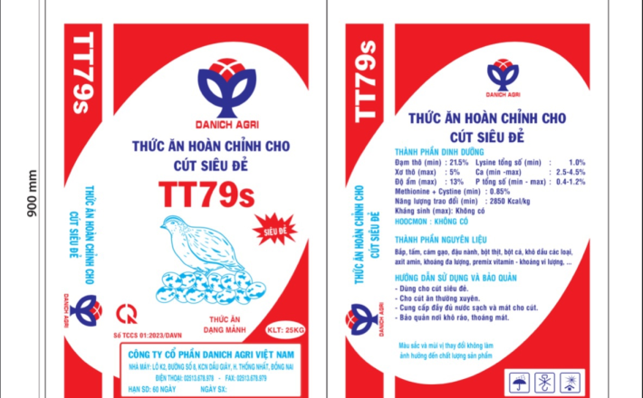 THỨC ĂN HOÀN CHỈNH CHO CÚT SIÊU ĐẺ TT79S 
