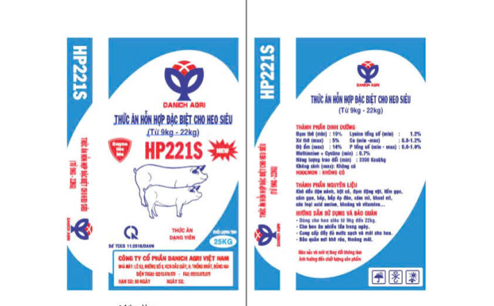 THỨC ĂN HỖN HỢP ĐẶC BIỆT CHO HEO SIÊU HP221S