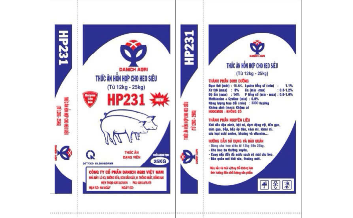 THỨC ĂN HỖM HỢP ĐẶC BIỆT CHO HEO SIÊU HP231 