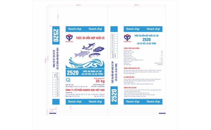 THỨC ĂN HỖN HỢP NUÔI CÁ 2520