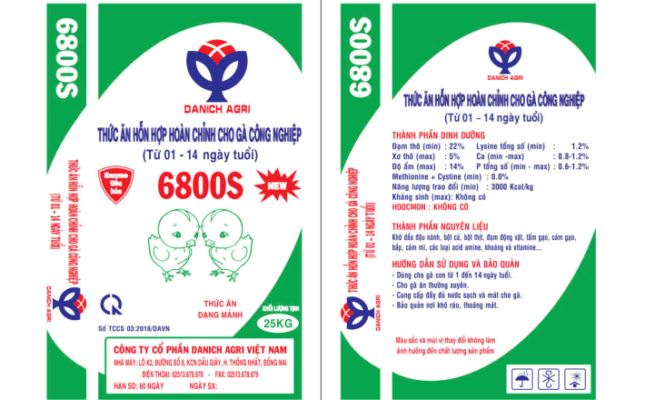 THỨC ĂN HỖN HỢP HOÀN CHỈNH CHO GÀ CÔNG NGHIỆP 