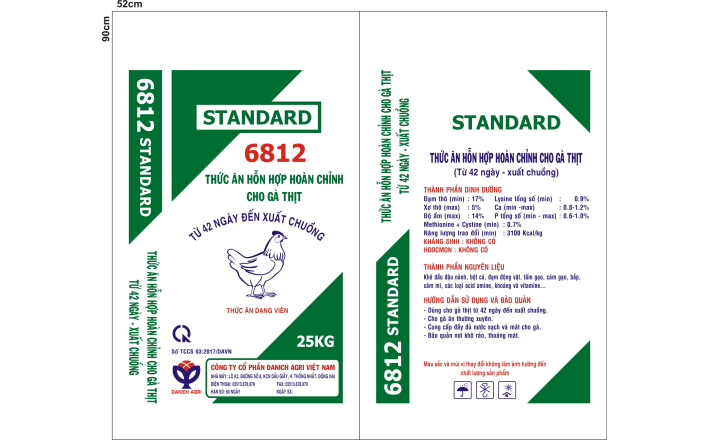 THỨC ĂN HỖN HỢP HOÀN CHỈNH CHO GÀ THỊT XUẤT CHUỒNG 
