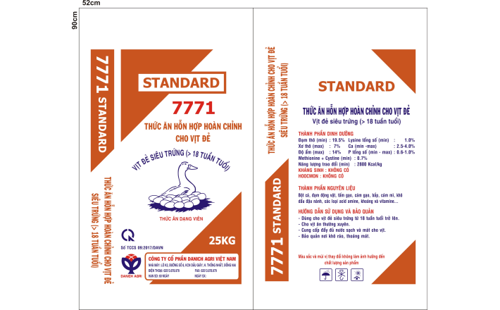 THỨC ĂN HỖN HỢP HOÀN CHỈNH CHO VỊT ĐẺ 