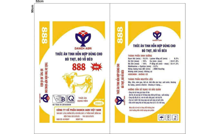 THỨC ĂN TINH HỖN HỢP DÙNG CHO BÒ THỊT 888 