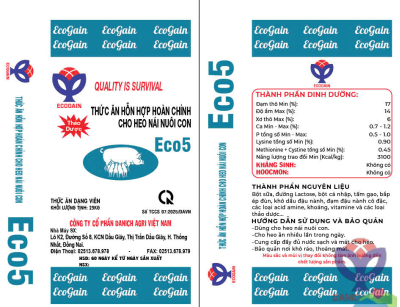 THỨC ĂN HỖN HỢP HOÀN CHỈNH CHO HEO NÁI NUÔI CON Eco 5