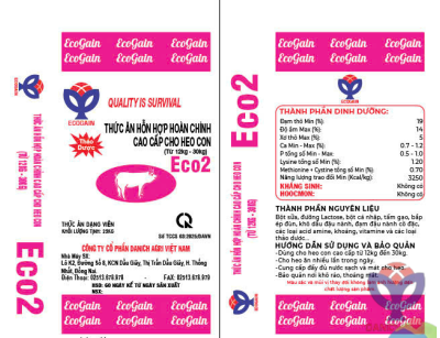 THỨC ĂN HỖN HỢP HOÀN CHỈNH CAO CẤP CHO HEO CON ECO2