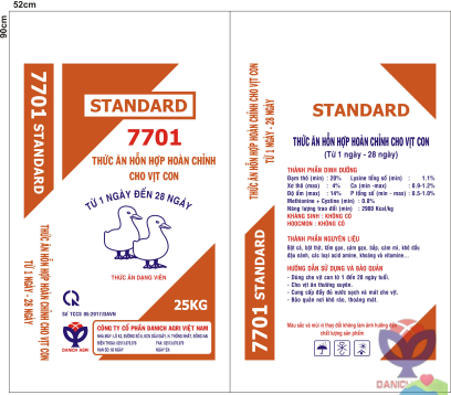 THỨC ĂN HỖN HỢP HOÀN CHỈNH CHO VỊT CON 7701 