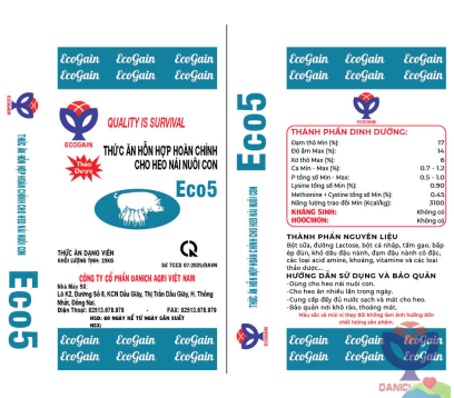 THỨC ĂN HỖN HỢP HOÀN CHỈNH CHO HEO NÁI NUÔI CON Eco 5