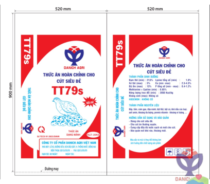 THỨC ĂN HOÀN CHỈNH CHO CÚT SIÊU ĐẺ TT79S 