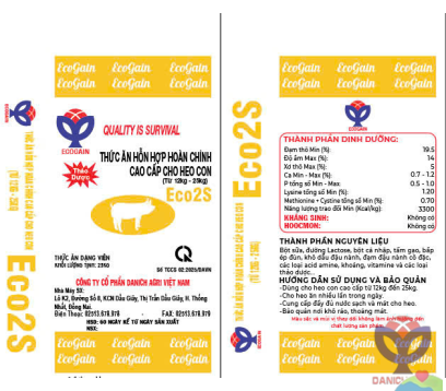 THỨC ĂN HỖN HỢP HOÀN CHỈNH CAO CẤP CHO HEO CON ECO2S