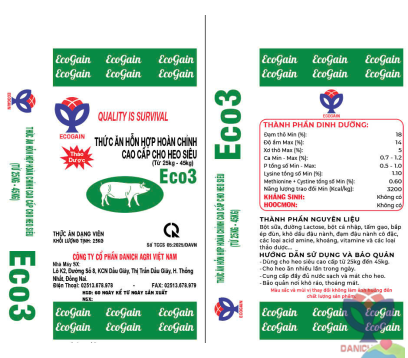 THỨC ĂN HỒN HỢP HOÀN CHỈNH CAO CẤP CHO HEO SIÊU ECO3